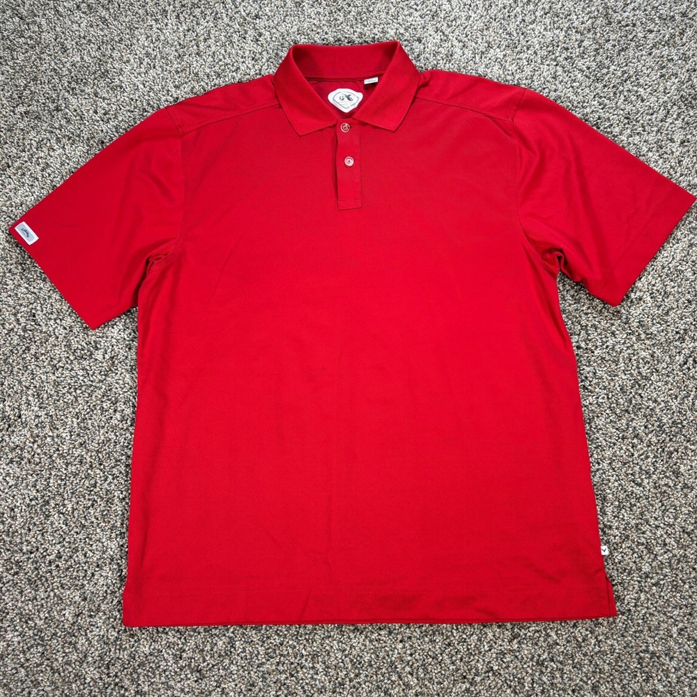 Callaway Golf X Series Men's Large Red Performance Short Sleeve Polo Shirt